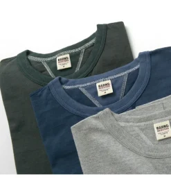 BARNS T-Shirts^/ Cozun knitted vintage gusset short sleeve crew neck T-shirt