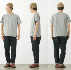 BARNS T-Shirts^/ Cozun knitted vintage gusset short sleeve crew neck T-shirt