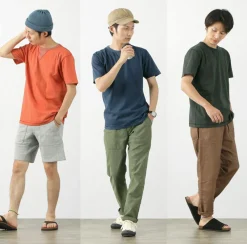 BARNS T-Shirts^/ Cozun knitted vintage gusset short sleeve crew neck T-shirt