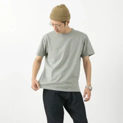 BARNS T-Shirts^/ Cozun knitted vintage gusset short sleeve crew neck T-shirt