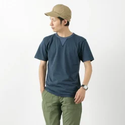 BARNS T-Shirts^/ Cozun knitted vintage gusset short sleeve crew neck T-shirt