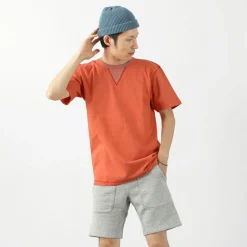 BARNS T-Shirts^/ Cozun knitted vintage gusset short sleeve crew neck T-shirt