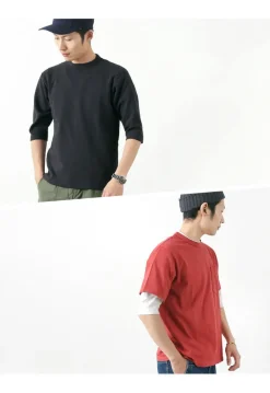 BARNS T-Shirts^/ Heavy spun milled fabric 6.5/10 sleeve T-shirt