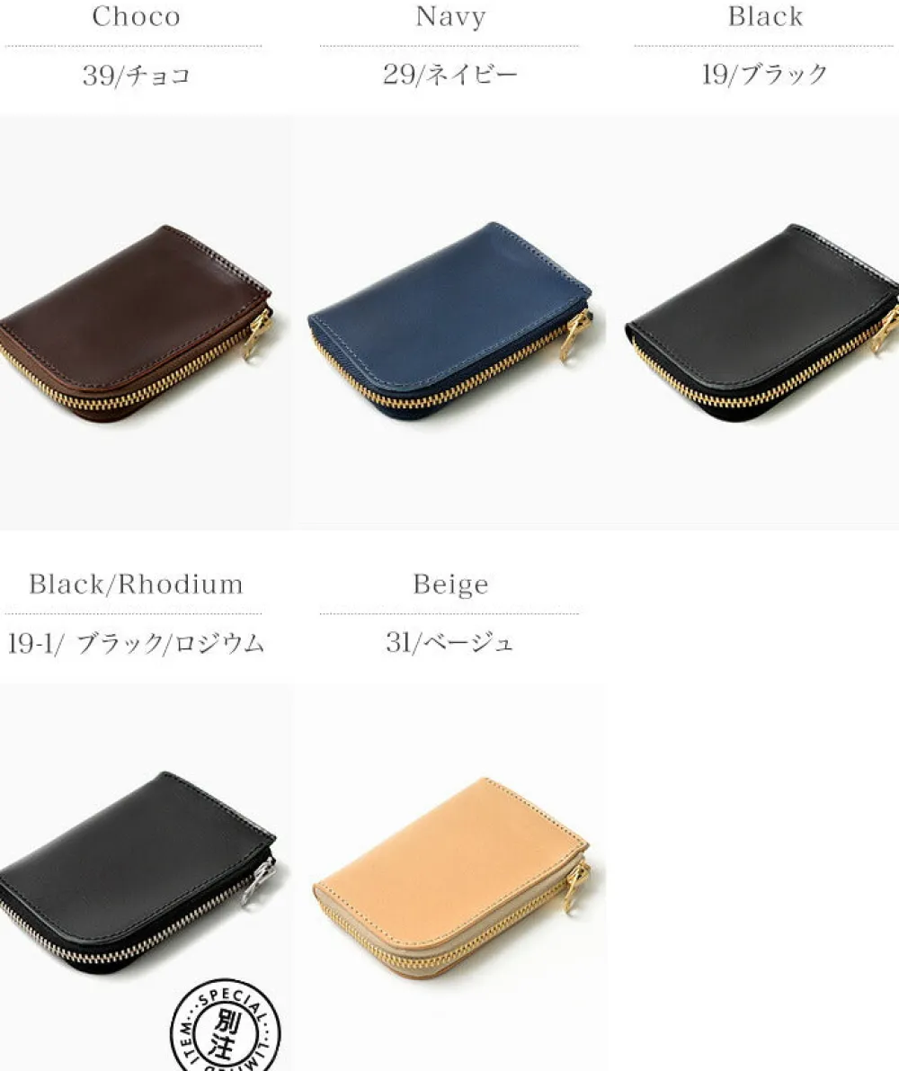 BARNS Wallets^/ L-shaped zipper mini wallet