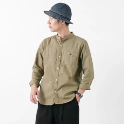 BARNS Shirts^/ Ox Band Collar Shirt