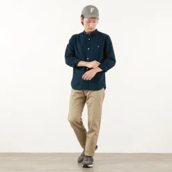 BARNS Shirts^/ Ox Band Collar Shirt