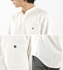 BARNS Shirts^/ Ox Band Collar Shirt
