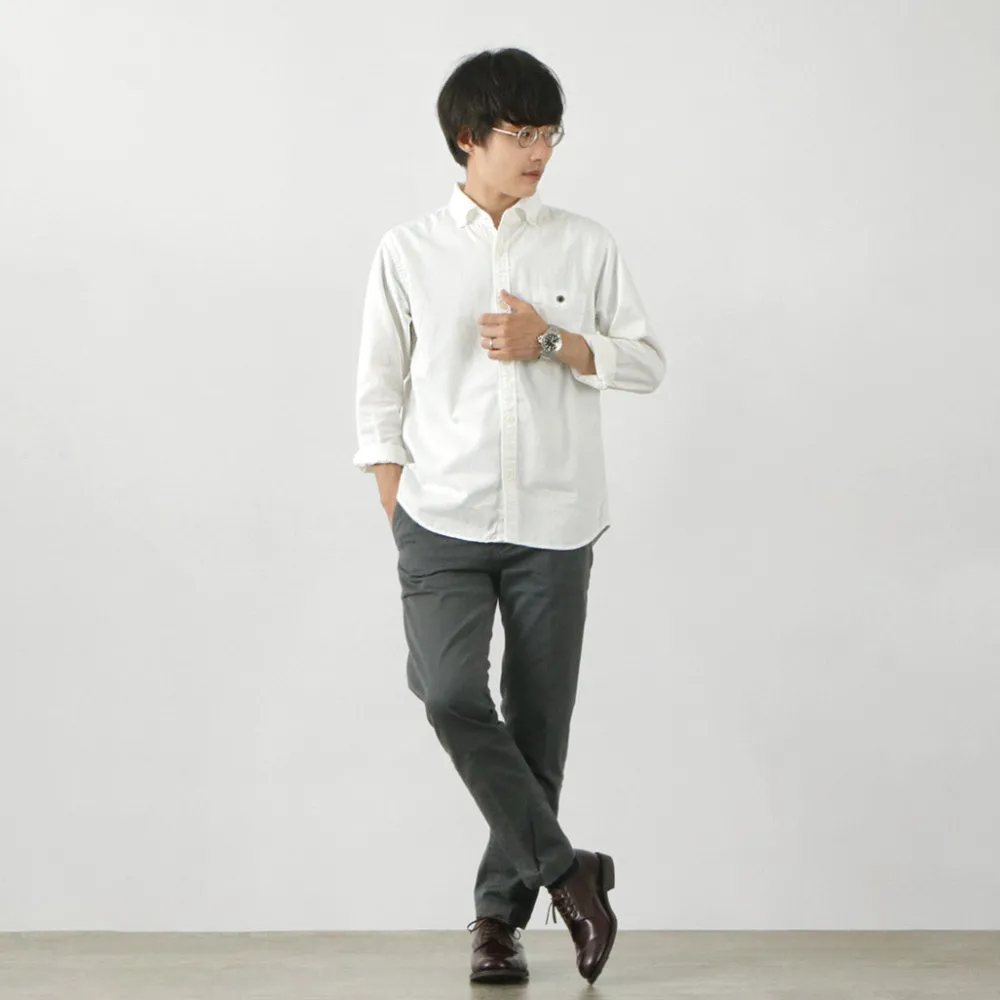 BARNS Shirts^/ Ox Long Sleeve Button Down Shirt