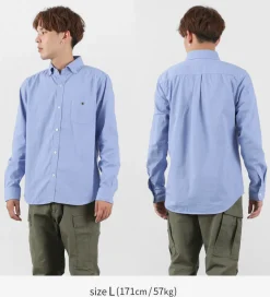 BARNS Shirts^/ Ox Long Sleeve Button Down Shirt