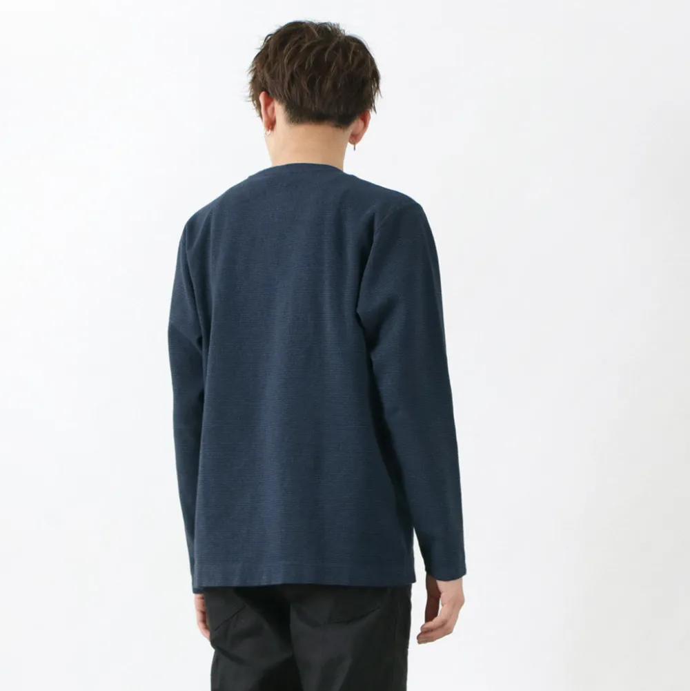 BARNS T-Shirts^/ Spun Milled Henley Neck Long Sleeve T-Shirt