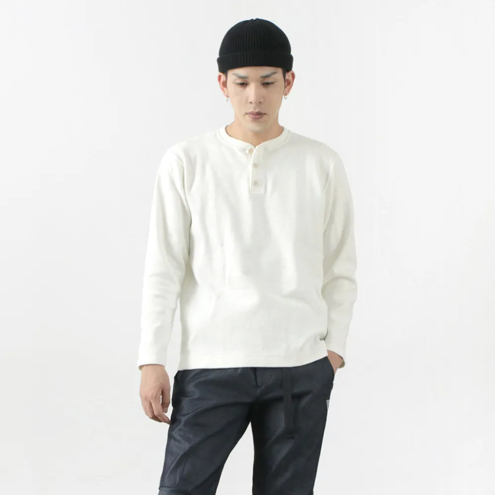 BARNS T-Shirts^/ Spun Milled Henley Neck Long Sleeve T-Shirt