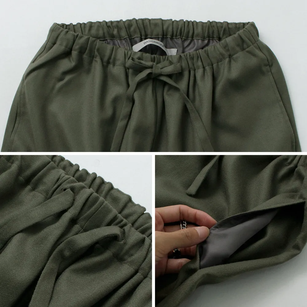 BASISBROEK Trousers^/ MOREMO Wide Pants High Count Flannel