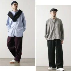 BASISBROEK Trousers^/ MOREMO Wide Pants High Count Flannel