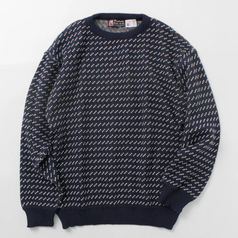 BINGHAMTON KNITTING COMPANY Knits^/ Birds Eye Crew Sweater