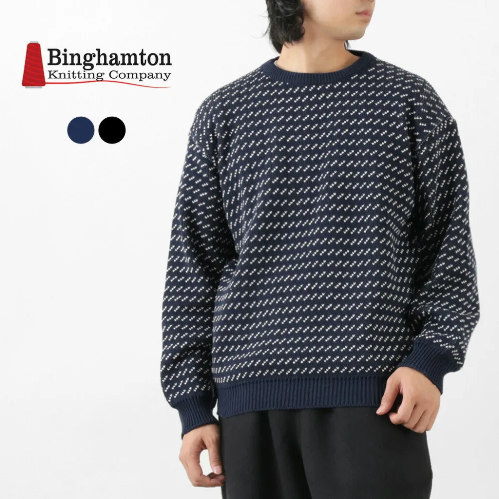 BINGHAMTON KNITTING COMPANY Knits^/ Birds Eye Crew Sweater