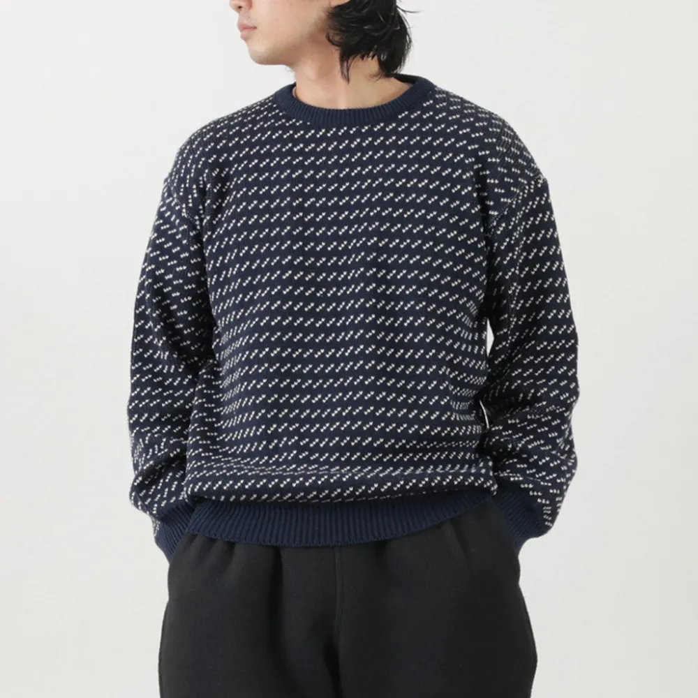 BINGHAMTON KNITTING COMPANY Knits^/ Birds Eye Crew Sweater