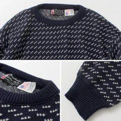 BINGHAMTON KNITTING COMPANY Knits^/ Birds Eye Crew Sweater