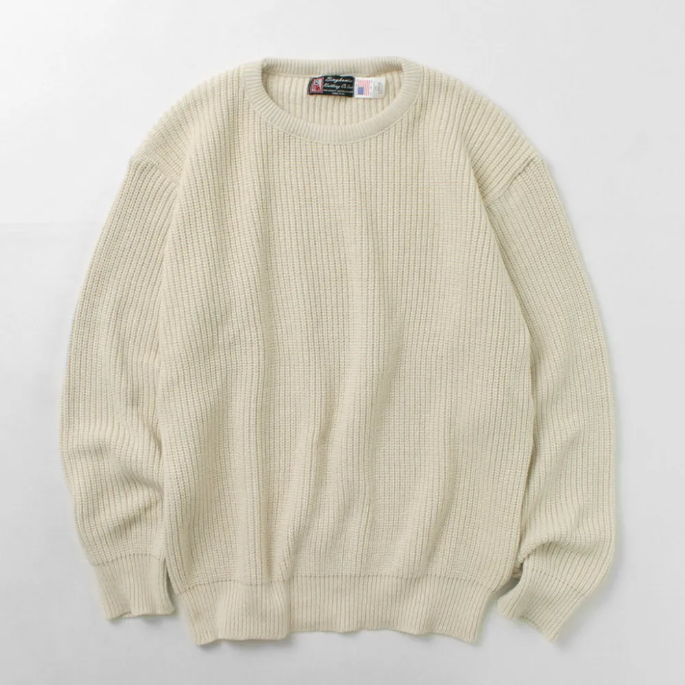 BINGHAMTON KNITTING COMPANY Knits^/ Shaker Crew Knit
