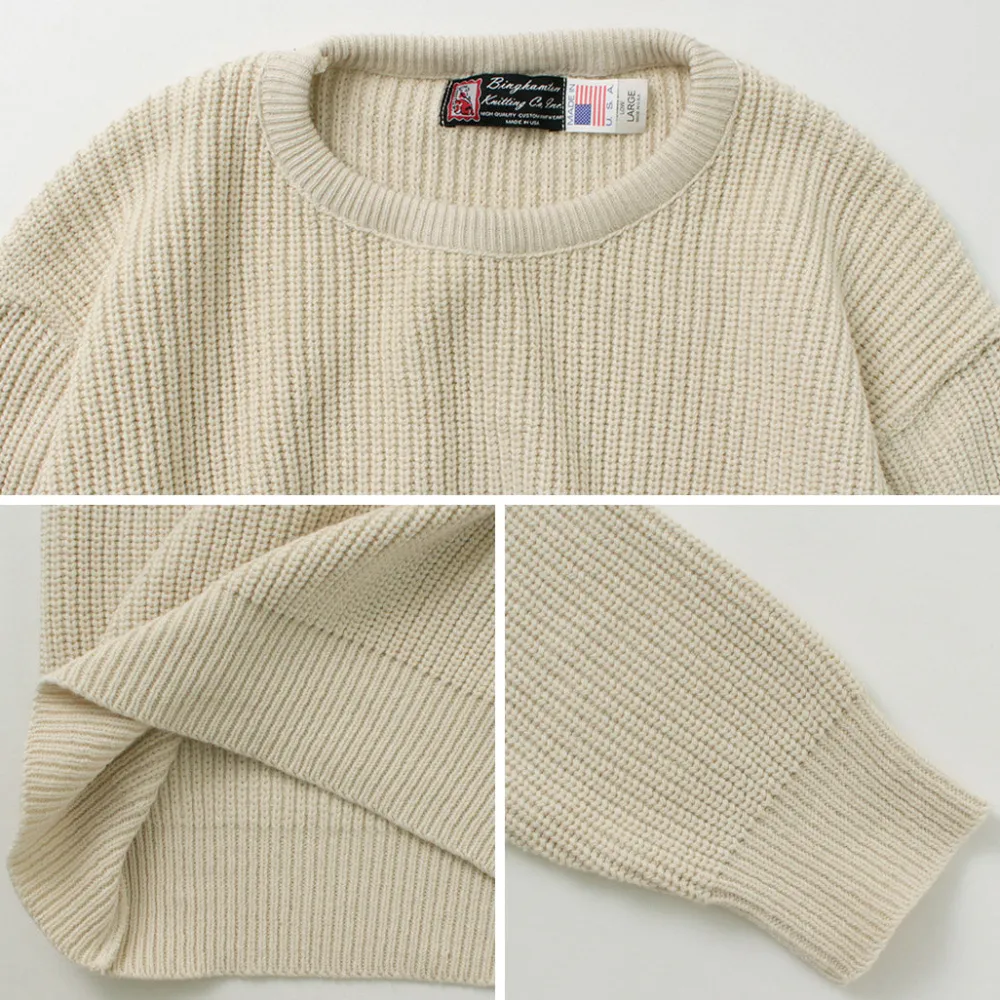 BINGHAMTON KNITTING COMPANY Knits^/ Shaker Crew Knit
