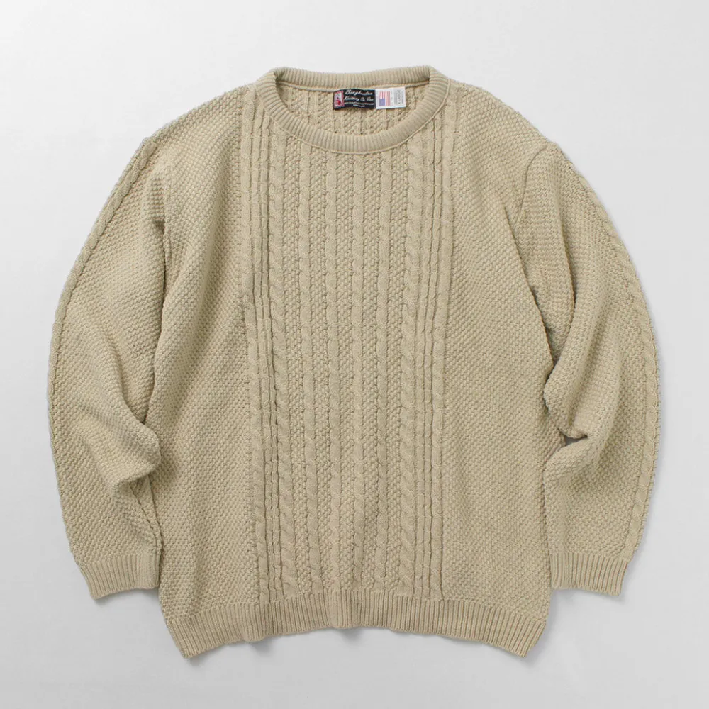 BINGHAMTON KNITTING COMPANY Knits^/ Fisherman Pullover Cotton Knit