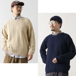 BINGHAMTON KNITTING COMPANY Knits^/ Fisherman Pullover Cotton Knit