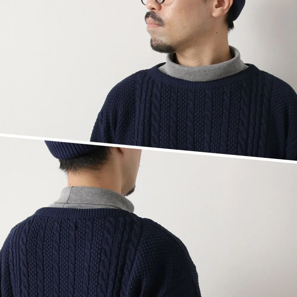 BINGHAMTON KNITTING COMPANY Knits^/ Fisherman Pullover Cotton Knit
