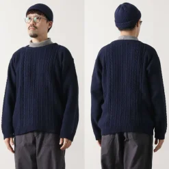 BINGHAMTON KNITTING COMPANY Knits^/ Fisherman Pullover Cotton Knit