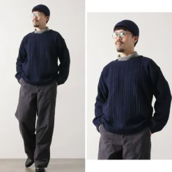 BINGHAMTON KNITTING COMPANY Knits^/ Fisherman Pullover Cotton Knit
