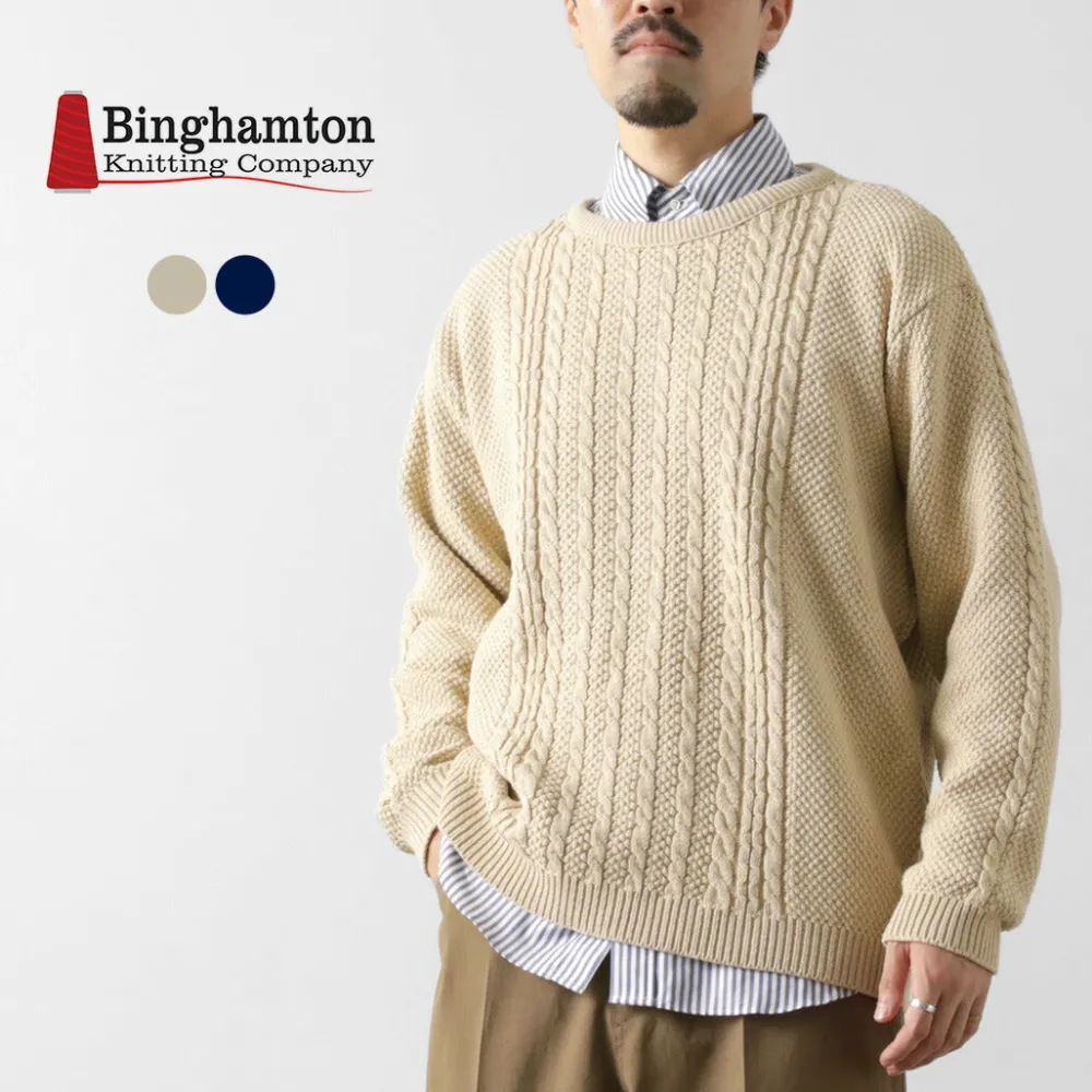 BINGHAMTON KNITTING COMPANY Knits^/ Fisherman Pullover Cotton Knit