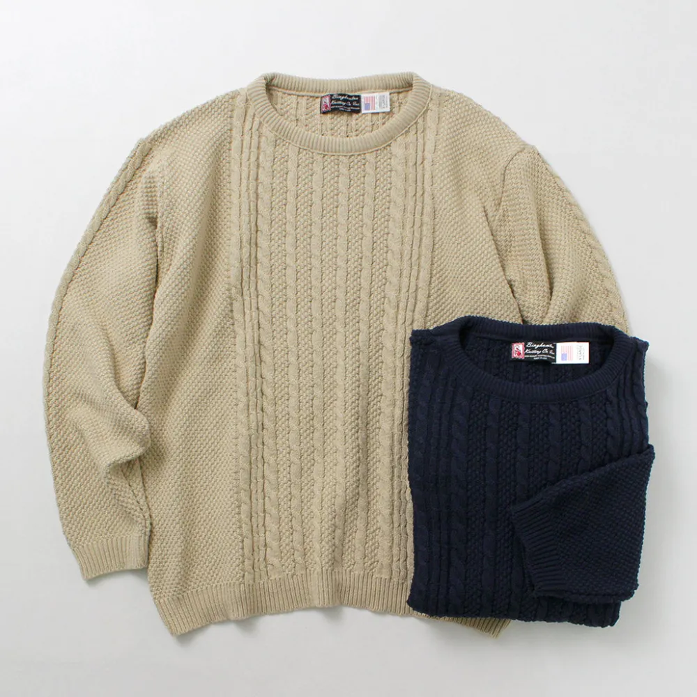 BINGHAMTON KNITTING COMPANY Knits^/ Fisherman Pullover Cotton Knit