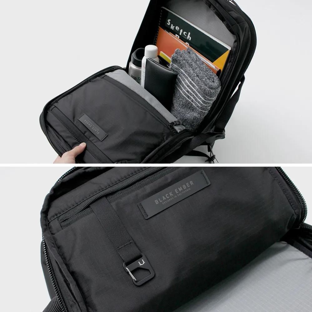 BLACK EMBER Backpacks^/ Rectangle 2-way pack black