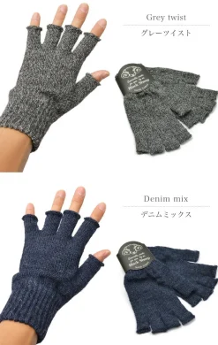 BLACK SHEEP Gloves^/ Fingerless knit gloves