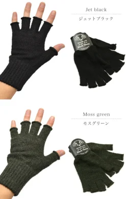 BLACK SHEEP Gloves^/ Fingerless knit gloves