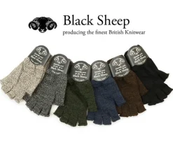 BLACK SHEEP Gloves^/ Fingerless knit gloves