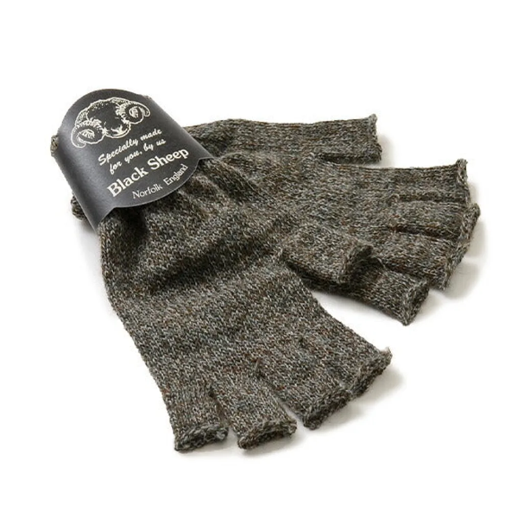 BLACK SHEEP Gloves^/ Fingerless knit gloves