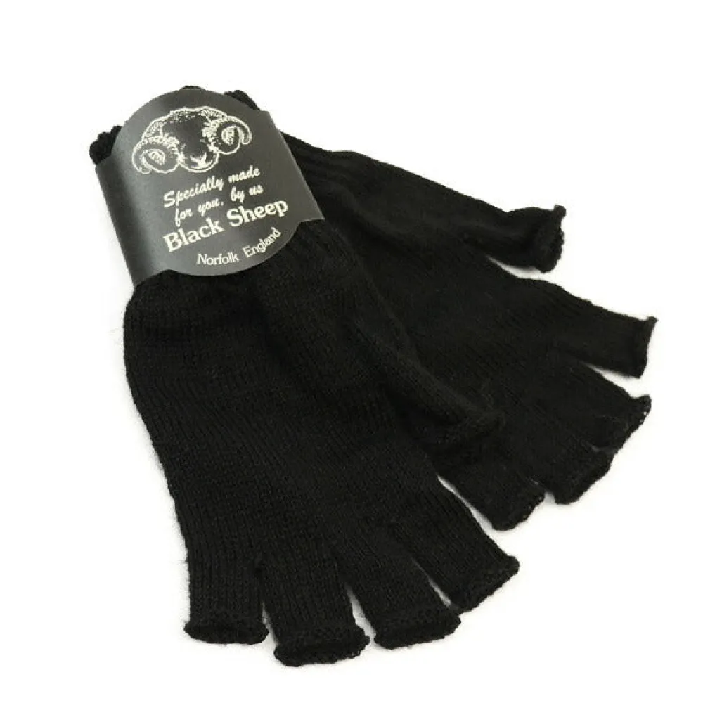 BLACK SHEEP Gloves^/ Fingerless knit gloves