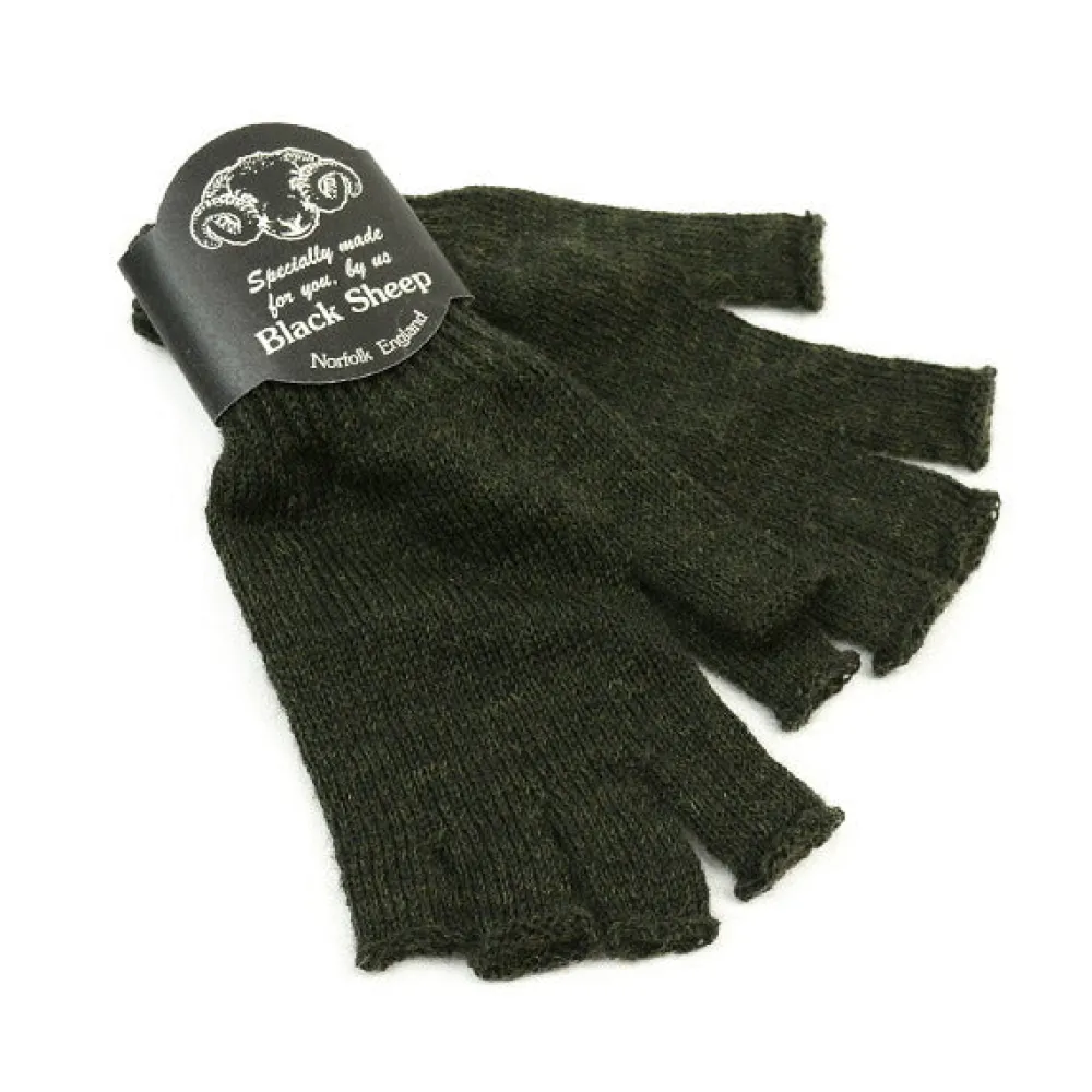 BLACK SHEEP Gloves^/ Fingerless knit gloves