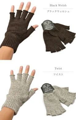 BLACK SHEEP Gloves^/ Fingerless knit gloves