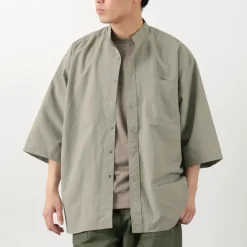 BURLAP OUTFITTER Shirts^/ 7/10 Sleeve Band Collar Shirt