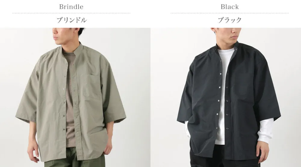BURLAP OUTFITTER Shirts^/ 7/10 Sleeve Band Collar Shirt