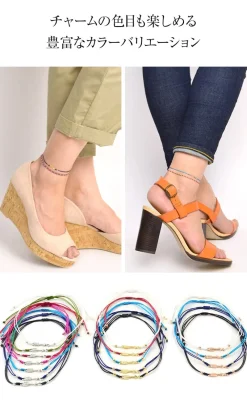 CHALISA T.. Anklets^/ Arrow Silver Notched Cord Anklet