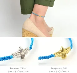 CHALISA T.. Anklets^/ Eagle Notching Cord Anklet