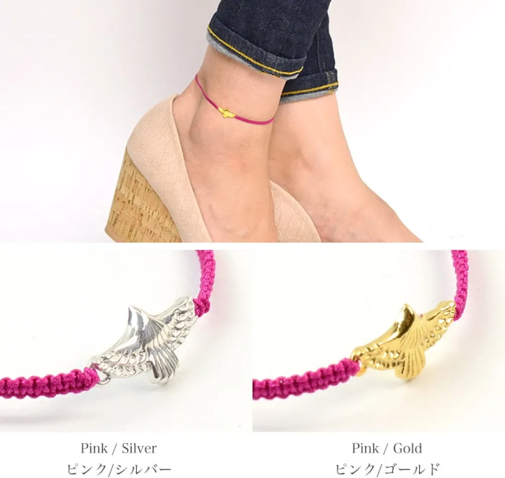 CHALISA T.. Anklets^/ Eagle Notching Cord Anklet