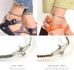 CHALISA T.. Anklets^/ Eagle Notching Cord Anklet