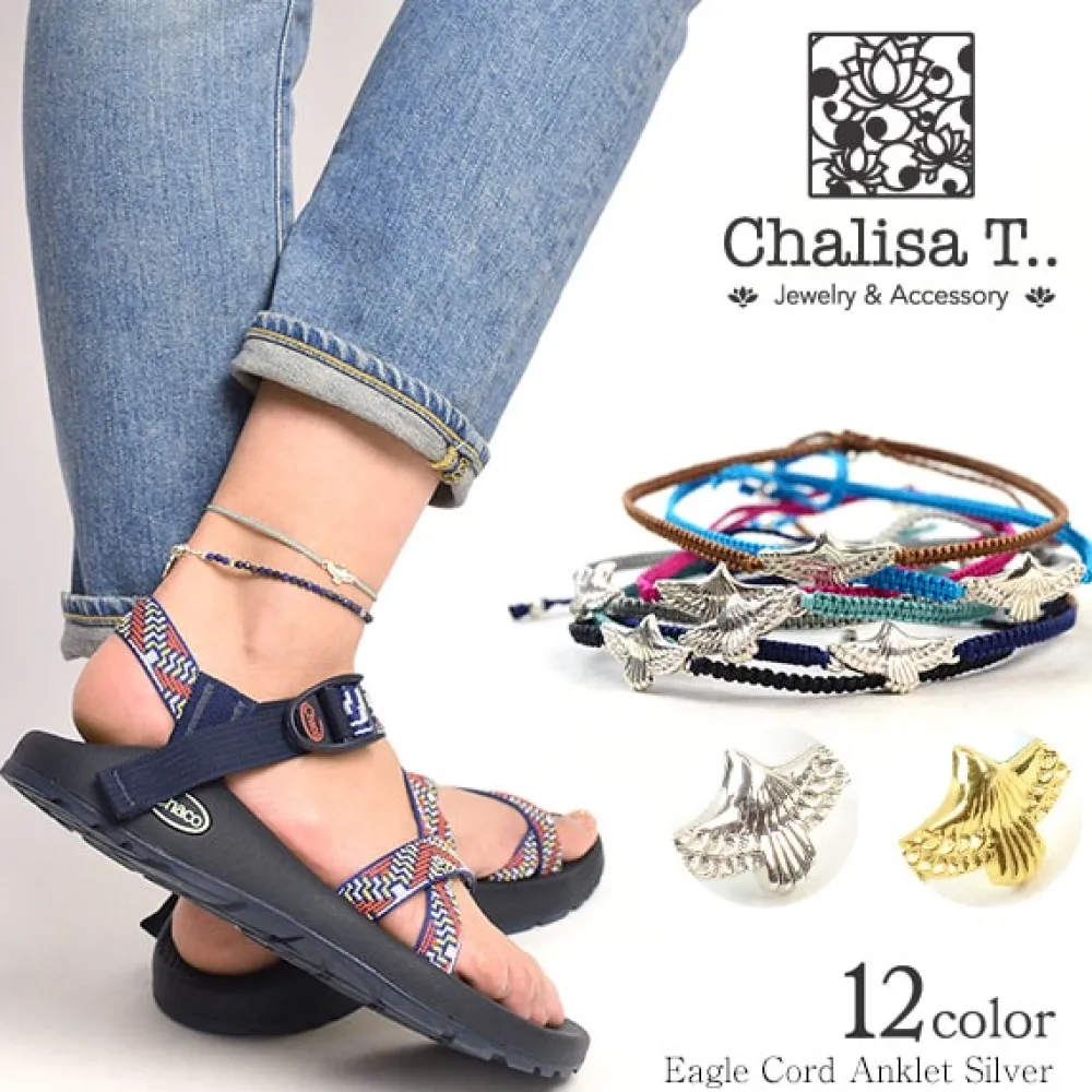 CHALISA T.. Anklets^/ Eagle Notching Cord Anklet
