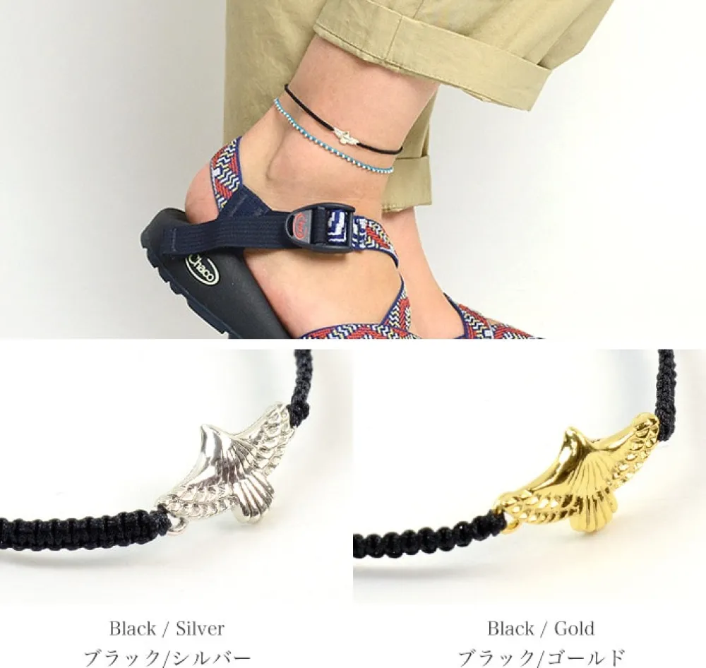 CHALISA T.. Anklets^/ Eagle Notching Cord Anklet