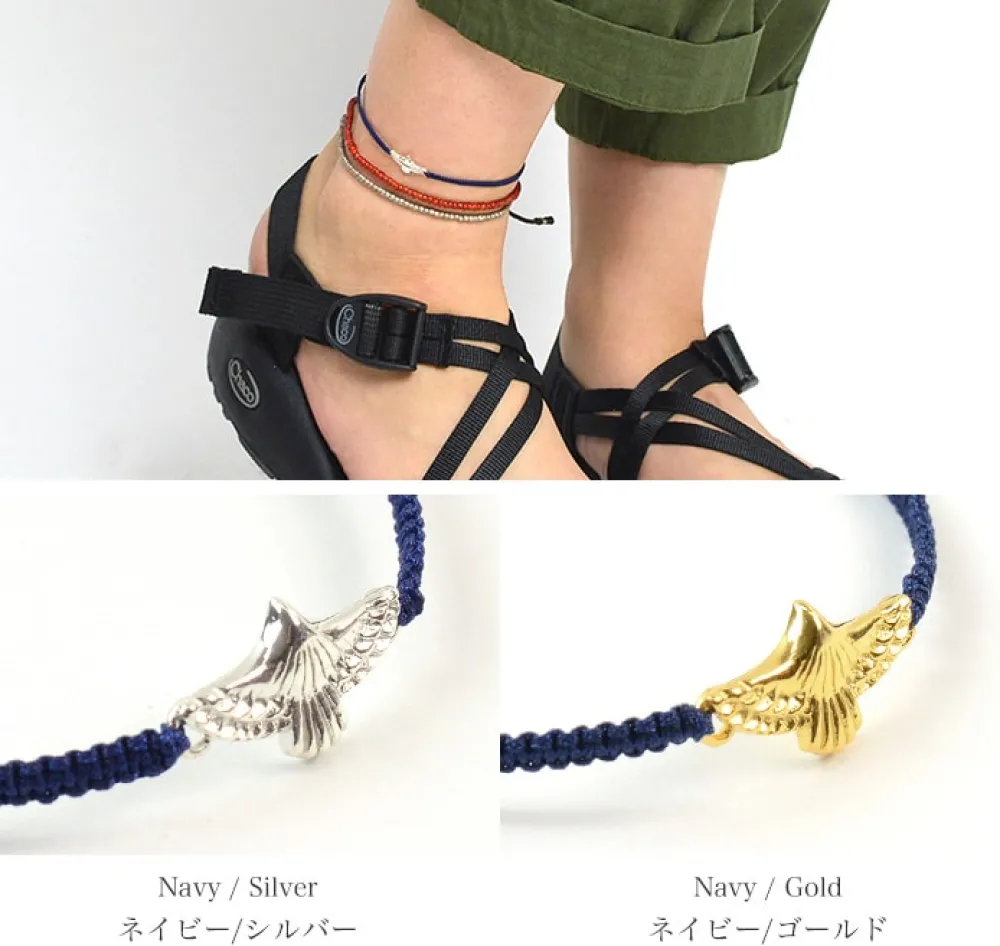 CHALISA T.. Anklets^/ Eagle Notching Cord Anklet