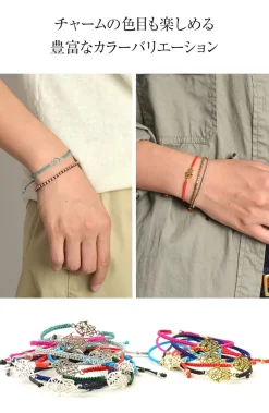 CHALISA T.. Anklets^/ Hamsa Hand Knotted Cord Bracelet