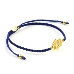 CHALISA T.. Anklets^/ Hamsa Hand Knotted Cord Bracelet