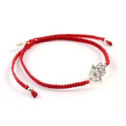 CHALISA T.. Anklets^/ Hamsa Hand Knotted Cord Bracelet